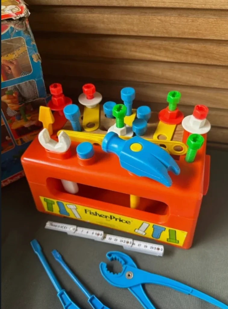 Etabli Woodtop Workbench #927 de Fisher-Price (1980) avec boite – photo 2
